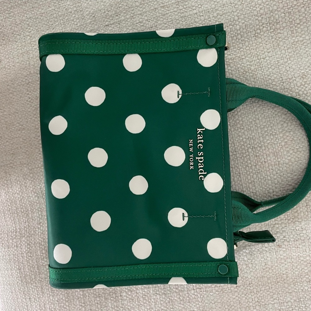 Green polka dot Kate spade bag- NWT
